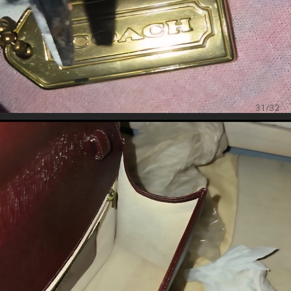 90s Coach Bag Satchel Crossbody Top Handle Purse Crossgrain Suede RARE Italy VTG - Picture 9 of 17